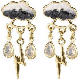 Rain Rainy Day Cloud Cloudy Lightning Bolt Earrings